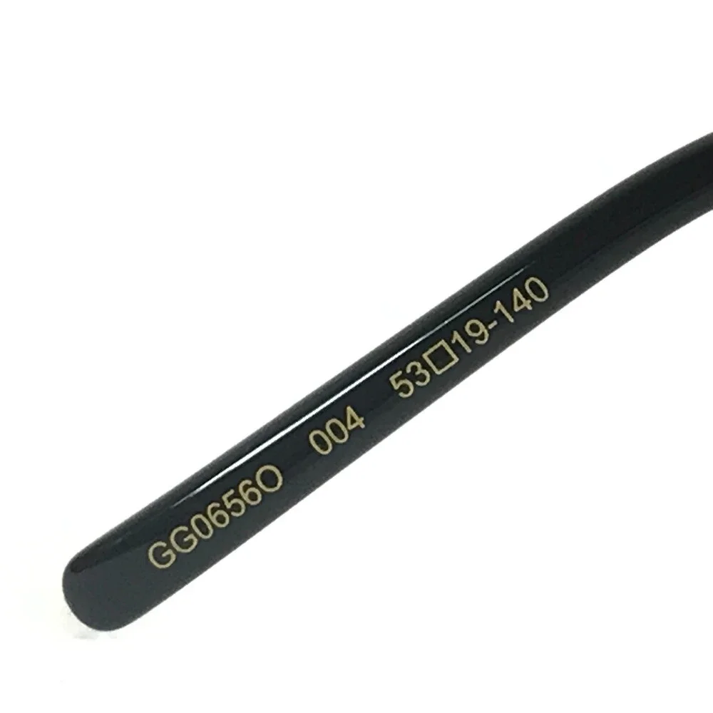 Gucci Eyeglasses Frames GG0656O 004 Shiny Burgundy Antique Gold Bamboo 53-19-140